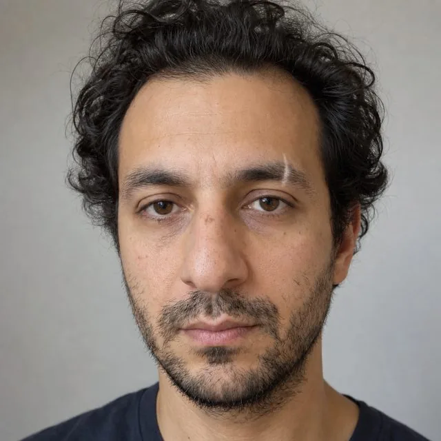 Extreme close-up: a very tight portrait filling the frame, soft north-facing window light, plain background, no makeup